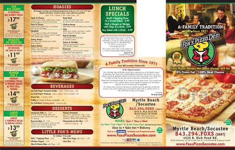 fox's pizza myrtle beach|fox's pizza menu myrtle beach.